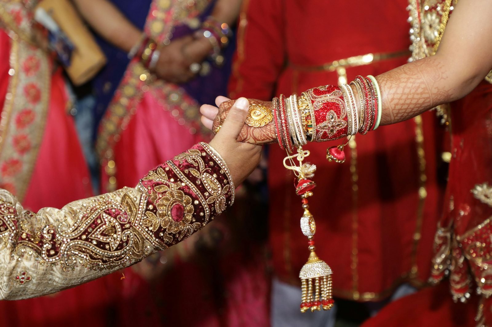 Marriage couple celebrating